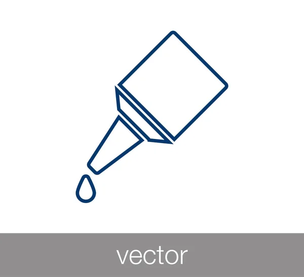 Compte-gouttes icône plate — Image vectorielle