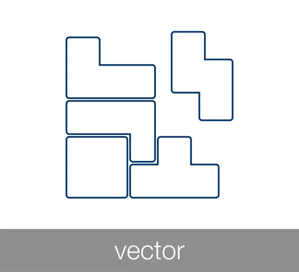 Tetris icono del juego . — Archivo Imágenes Vectoriales