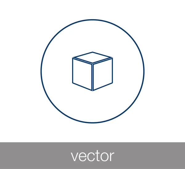 Куб плоских значок — стоковий вектор