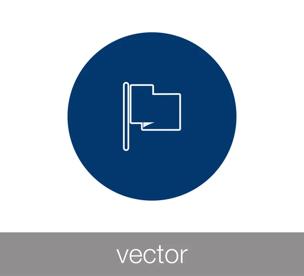 Zászló ikonra. Start koncepció ikonra. — Stock Vector