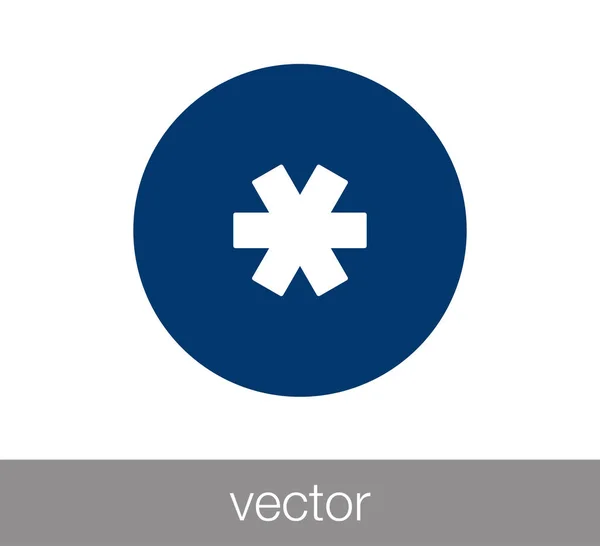 Star key icon. — Stock Vector