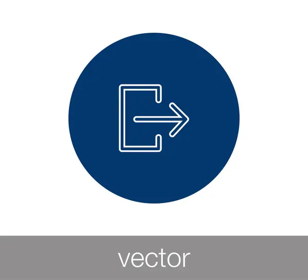 Lépjen ki a bejelentkezési ikon. — Stock Vector