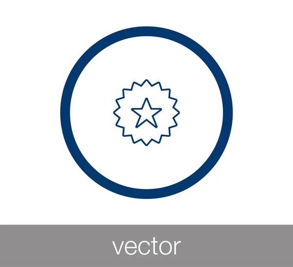 Icono estrella. Icono de placa. Icono del trofeo . — Vector de stock