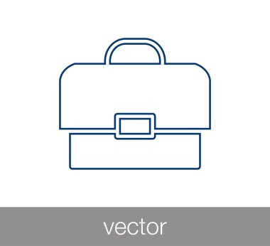 Evrak Çantası Düz Simgesi