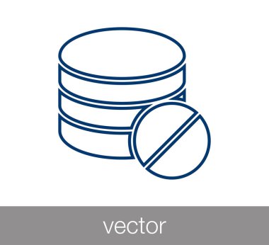 Sunucu simgesi. Veri Merkezi simgesini. 