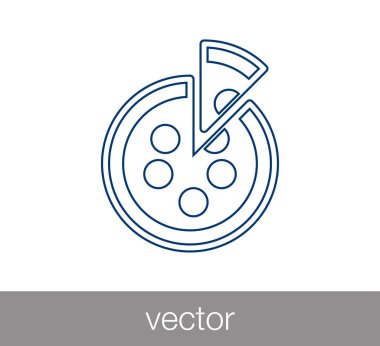 Tasarım pizza simgesinin