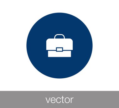 Evrak Çantası Düz Simgesi