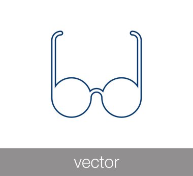 Gözlüklerin Düz Simgesi