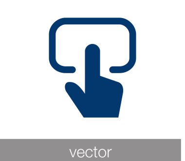 jest simgeye dokunun. el simgesi. el imleci simgesi. dokunmatik ekran cu