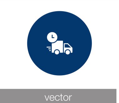 kamyon simgesi. Teslimat simgesi.