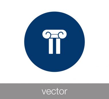 Sütun simgesi. Yunanistan simgesi. Mermer simgesi.