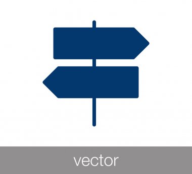 Crossroad sign icon. clipart