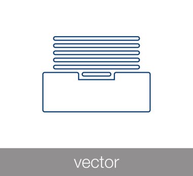 Arşiv düz simgesi