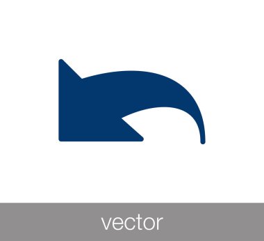 Yanıt düz simgesi.