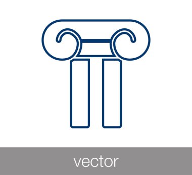 Sütun simgesi. Yunanistan simgesi. Mermer simgesi.