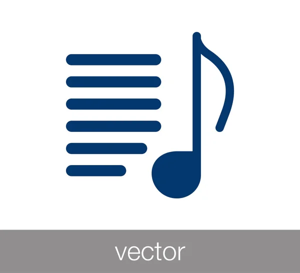 Zenei megjegyzés ikon. — Stock Vector