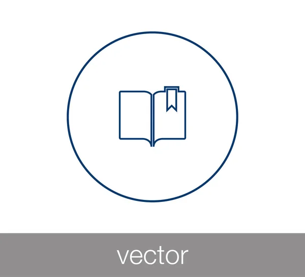 Kirjan tasainen kuvake — vektorikuva