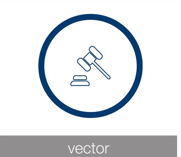 Justice hammer icon — Stock Vector