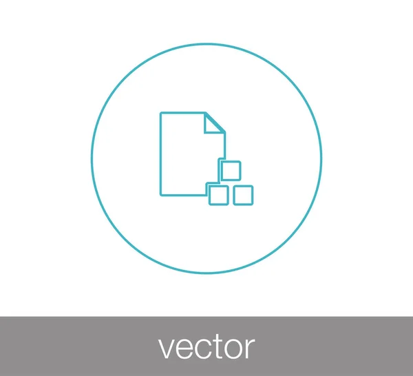 Gestaltung des Dateisymbols — Stockvektor