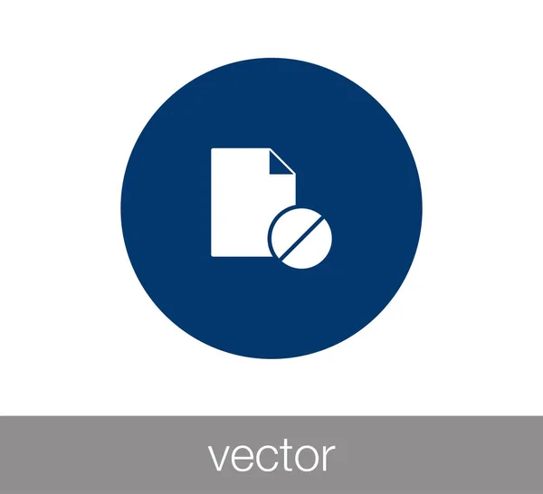 Documento icono plano — Vector de stock