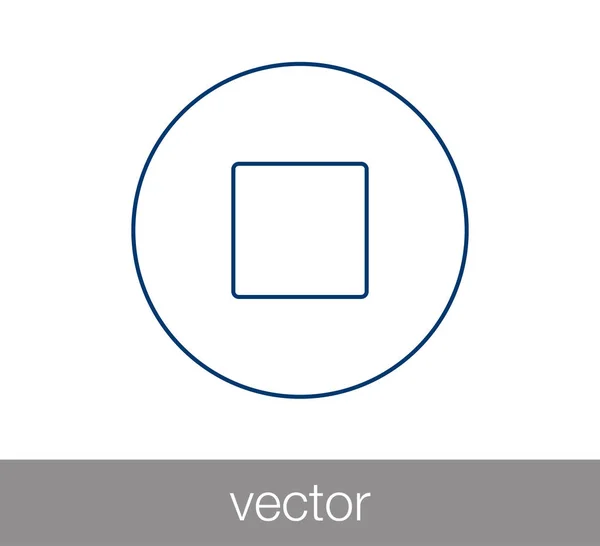 Detener icono botón — Vector de stock