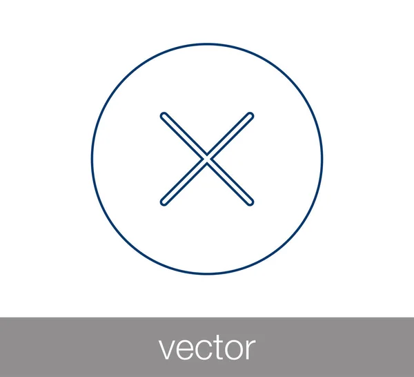 Cerrar signo icono . — Vector de stock