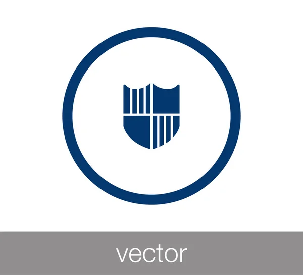 Escudo icono plano — Vector de stock