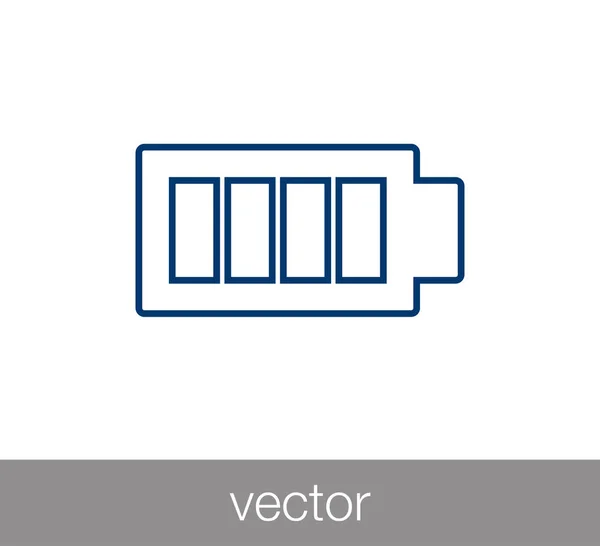 Batteria icona piatta . — Vettoriale Stock