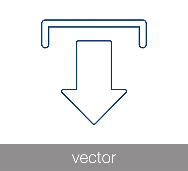 Ícone de download ilustração — Vetor de Stock