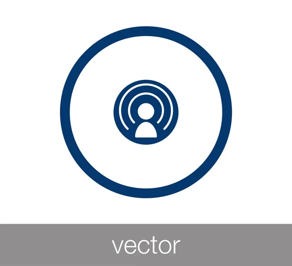 Műholdas antenna ikon — Stock Vector