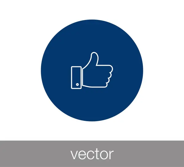 Jednoduchá ikona palce nahoru — Stockový vektor