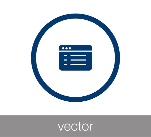 Ablak vagy programozás ikon — Stock Vector