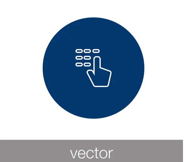 Berührungsgeste. Handsymbol. Hand-Cursor-Symbol. Touchscreen cu — Stockvektor