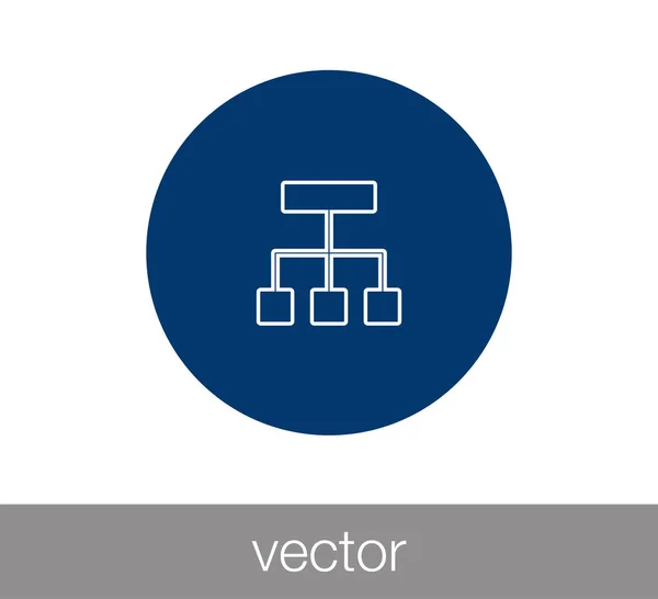 Icône de la hiérarchie. Icône réseau . — Image vectorielle