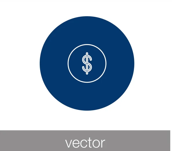 Geld-Symbol. Finanzikone. — Stockvektor