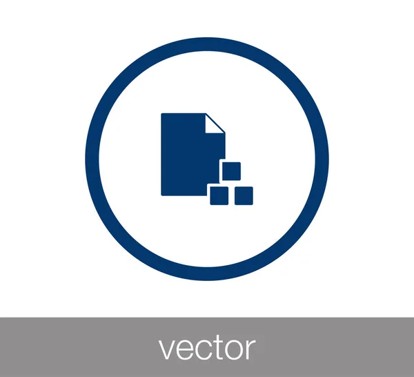 Document icône plate — Image vectorielle
