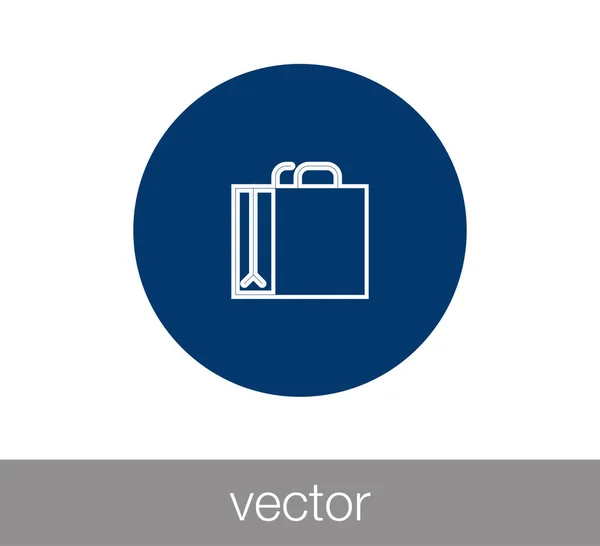 Icono de bolsa de compras — Vector de stock