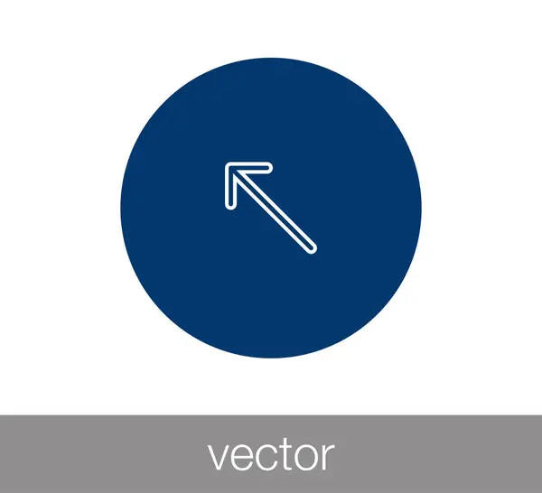 Flecha icono plano . — Vector de stock