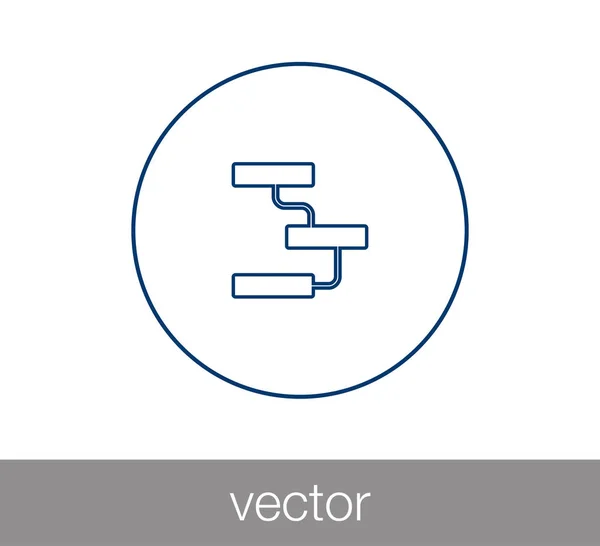 Icoana ierarhiei. Pictograma rețea . — Vector de stoc