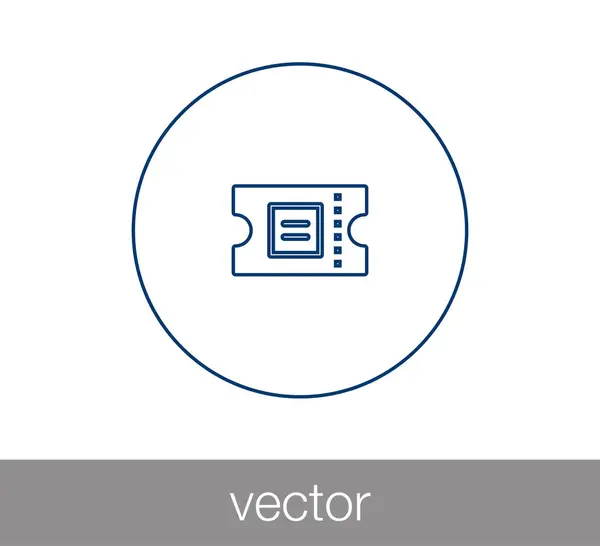 Ilustração do ícone do bilhete — Vetor de Stock