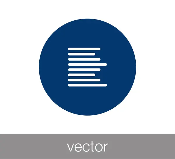 Igazítás balra ikon — Stock Vector