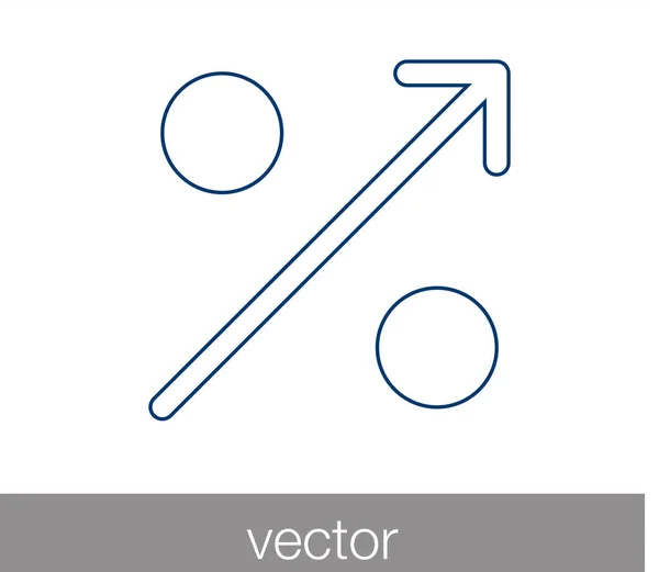 Ícone por cento. Ícone de vendas . —  Vetores de Stock