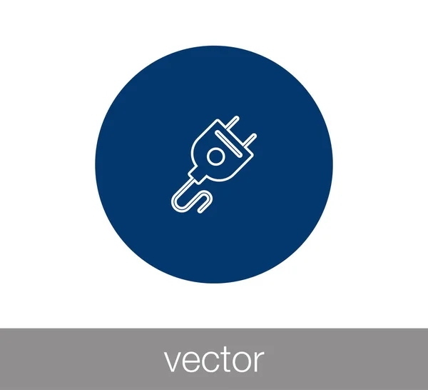 Zástrčka plochá ikonu — Stockový vektor