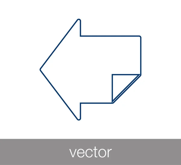 Icono flecha izquierda . — Vector de stock