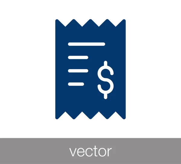 Bill icono web . — Vector de stock