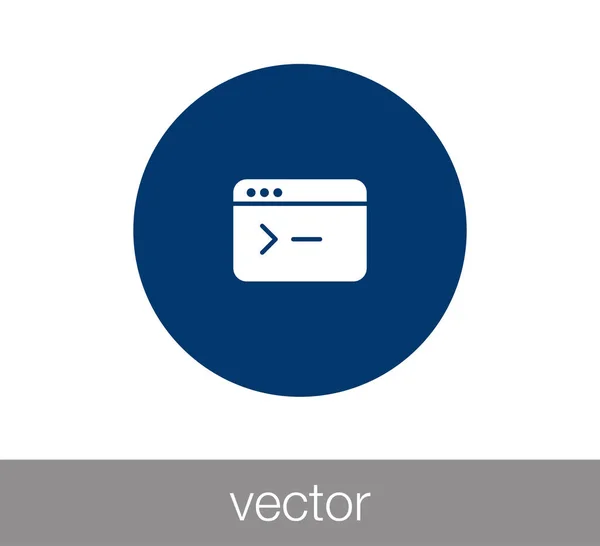 Ventana o icono de programación — Vector de stock