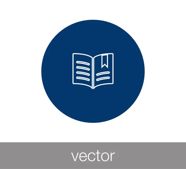 Libro Icono plano — Vector de stock