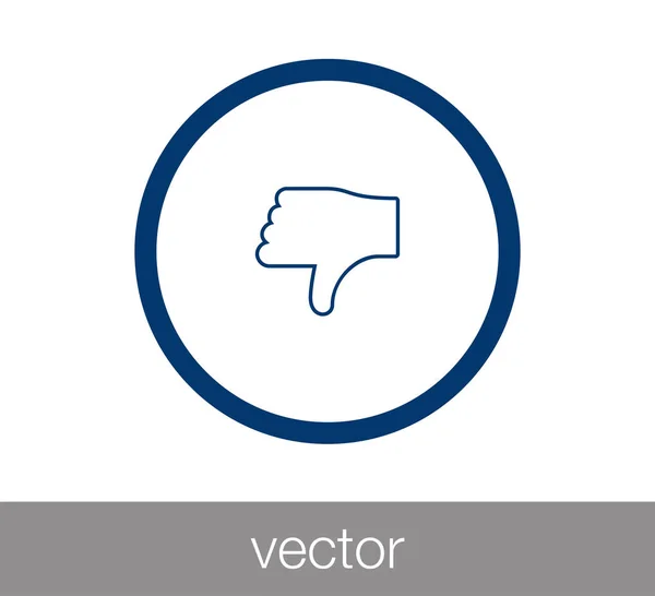 Pulgar hacia abajo icono — Vector de stock