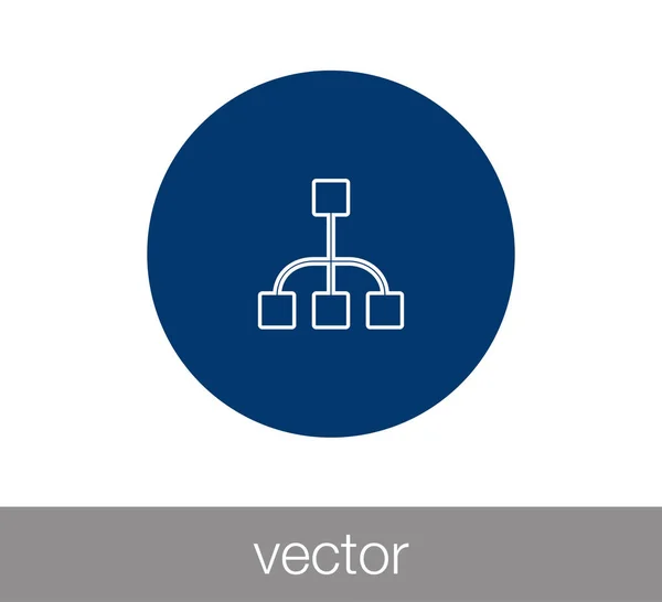 Hierarchy icon. Network icon. — Stock Vector