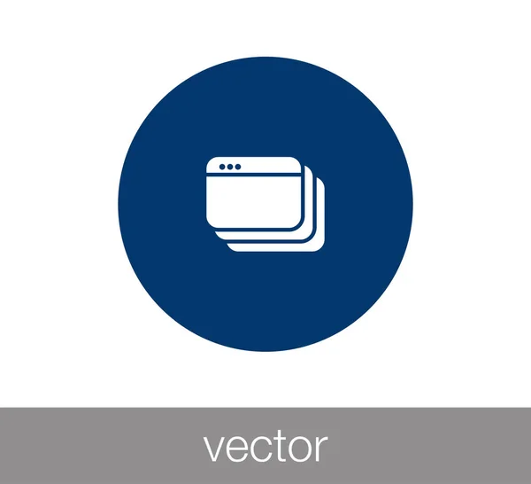 Ventana o icono de programación — Vector de stock